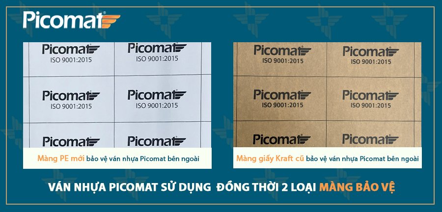 Thông báo ván nhựa Picomat sử dụng thêm màng bảo vệ mới bằng chất liệu PE